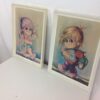 Pair of vintage pictures ( The eyes follow you ) - Image 3