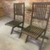 Pair of folding garden chairs - Image 2