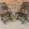 Pair of folding garden chairs