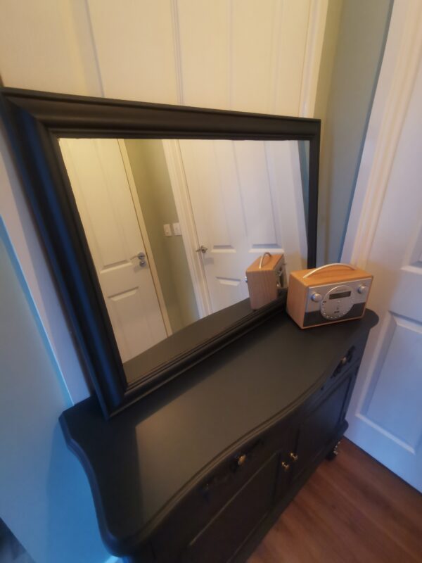 Large pine frame painted mirror