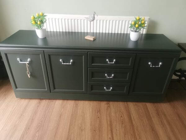 Long regal green low sideboard