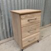 Limed oak effect bedside cabinet